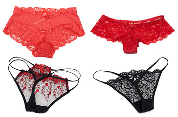 Image showing Four feminine panties collage