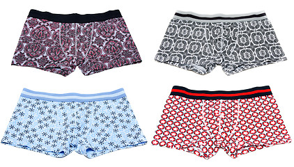 Image showing Four male panties collage