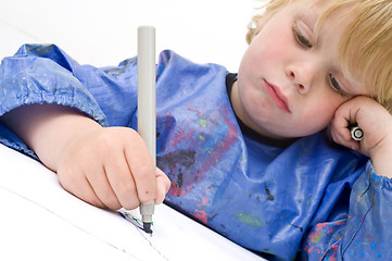 Image showing Drawing boy