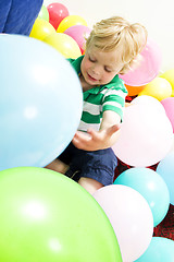 Image showing Playing with baloons