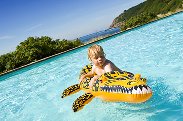 Image showing Boy in pool