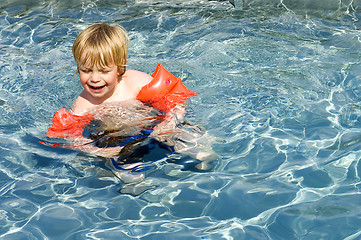 Image showing Boy in swimming pool