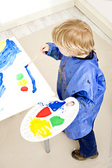 Image showing Painting a traffic light