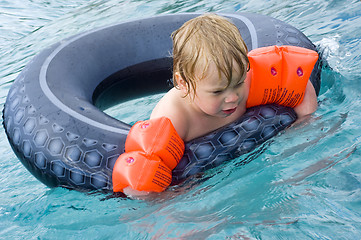 Image showing Boy in swimming pool