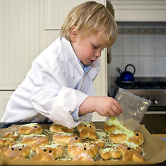 Image showing boy cooking