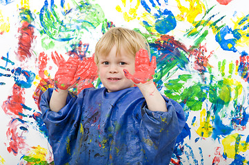 Image showing Hands with paint