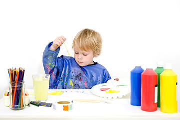 Image showing Young painter