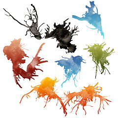 Image showing Ink splashes