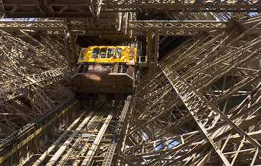 Image showing Eiffel tower elevator