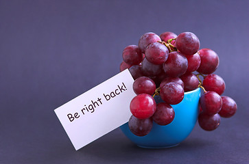 Image showing Grapes in cup