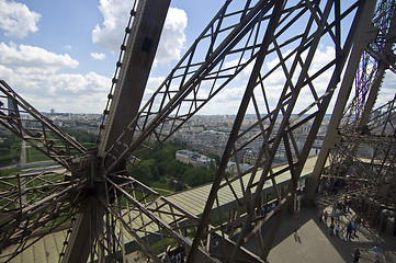 Image showing Eiffel tower construction