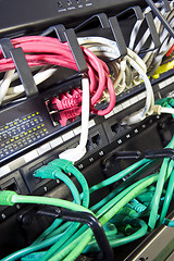 Image showing Network server cable management