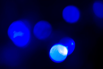 Image showing Glittering blue lights        