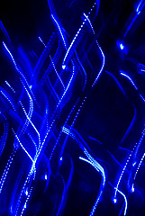 Image showing Glittering blue lights        