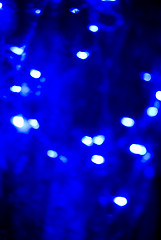 Image showing Glittering blue lights         