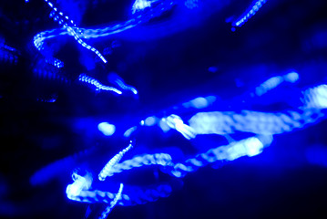 Image showing Glittering blue lights         