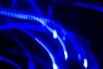 Image showing Glittering blue lights         