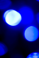 Image showing Glittering blue lights        