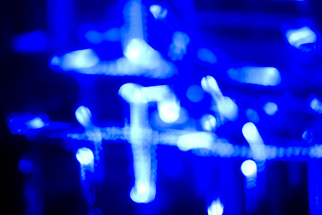 Image showing Glittering blue lights         