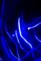 Image showing Glittering blue lights        