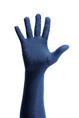 Image showing Blue hand