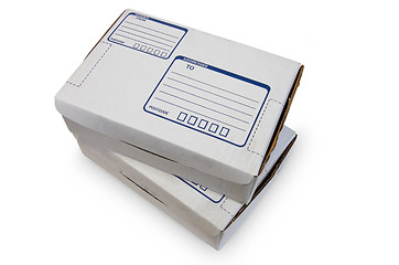 Image showing White Cardboard Box