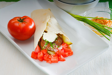 Image showing falafel wrap