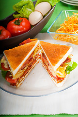 Image showing club sandwich