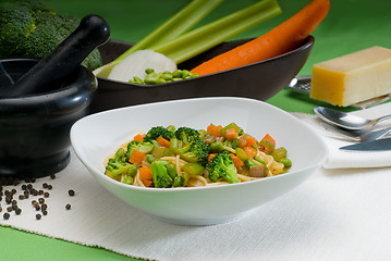 Image showing vegetable pasta