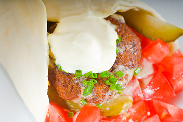 Image showing falafel wrap