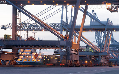 Image showing Container terminal Cranes