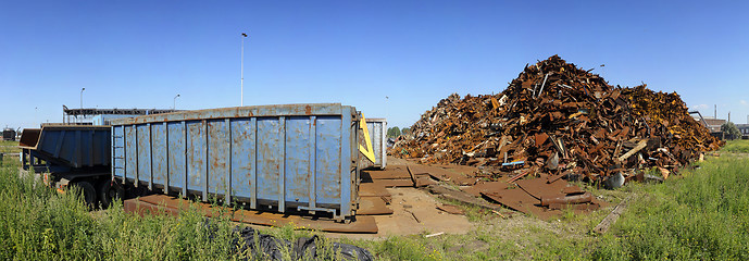 Image showing Scrap heap panorama