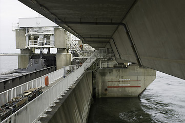 Image showing Storm flood barrier  repair