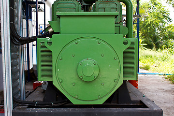 Image showing powerful electric motors for modern industrial equipment 