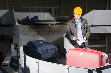 Image showing Luggage check at the Airport