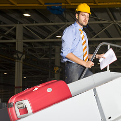 Image showing Inspecten a baggage handling line