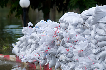 Image showing Sandbags to prevent flooding