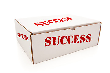 Image showing White Box with Success on Sides Isolated