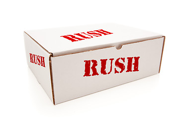 Image showing White Box with Rush on Sides Isolated