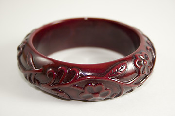 Image showing Red Wooden Bracelet