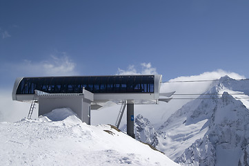 Image showing Station of ropeway. Ski resort.