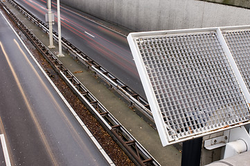 Image showing Motorway safety fence