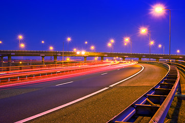 Image showing Motorway at night