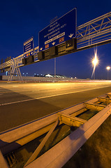 Image showing Overhead Motorway Information Signs