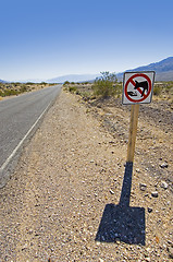 Image showing Death Valley road sign