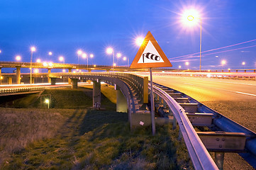 Image showing Motorway wind warning