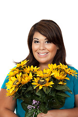 Image showing Woman With Flowers