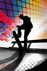 Image showing Abstract Skateboarder