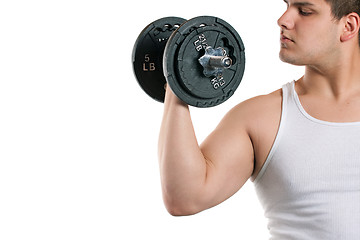 Image showing Young Man Working Out