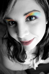 Image showing Rainbow Makeup Woman